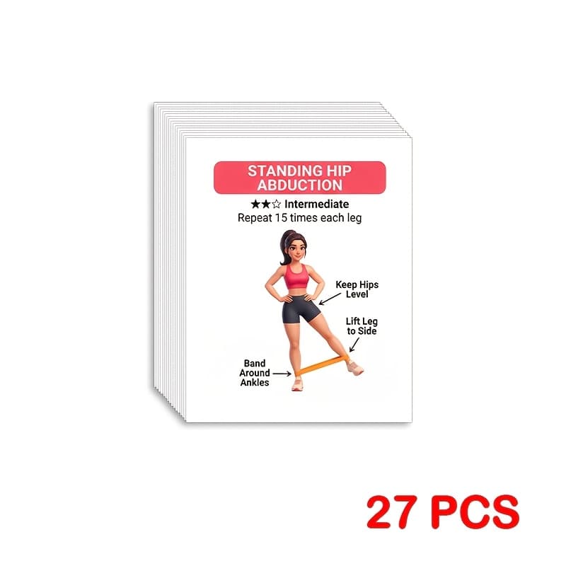 TEMU Workout Cards - Exercise Deck With Step By Step Instructions | Full Training Flash Cards For Home Gym & Travel