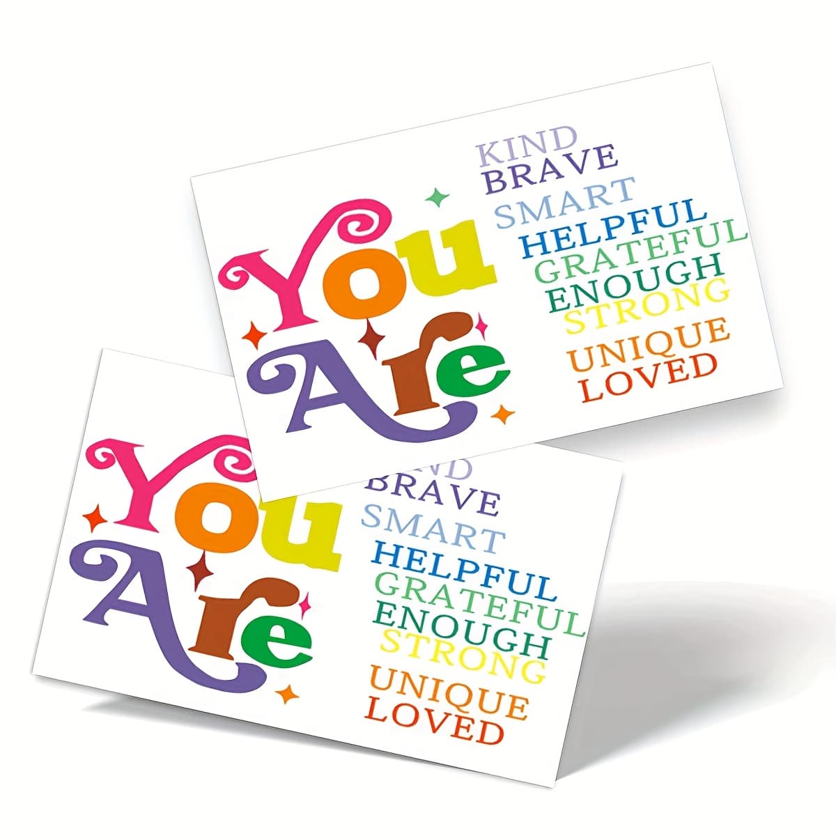 TEMU 50 Sheets/pack Fun Colorful Inspirational Cards Daily Encouragement Cards Reward Cards Gift Cards Building Cards