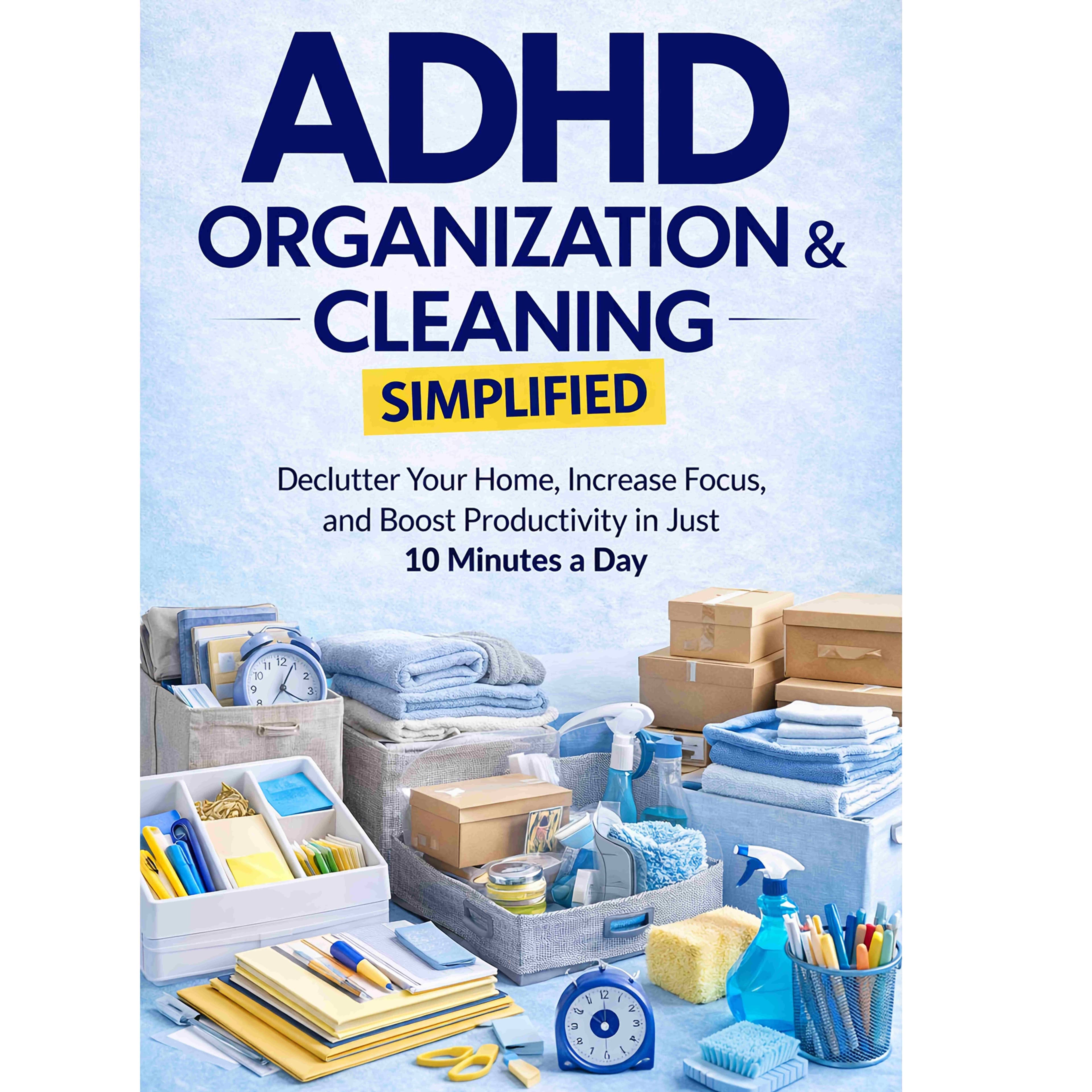 TEMU Adhd Organization And Cleaning Made Easy: Simplify Tasks, Manage Anxiety, Harness Hyperfocus, And Boost Executive Function In Under 10 Minutes A Day