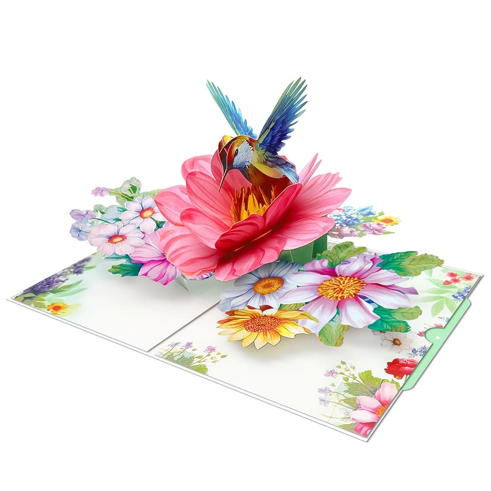 TEMU 3d Pop-up Party Invitation With Envelope, Floral And Pattern, Cartoon Theme, Suitable For /teacher's Day/new Year/valentine's Day/thank You/retirement/anniversary/birthday/thanksgiving