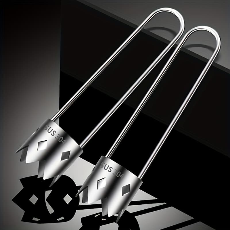 TEMU Set Of 2 Stainless Steel Tools For Removing Fruit Cores, Including A Red Pepper Seed Extractor, Ideal For Vegetables And Fruits, Kitchen Utensils Designed For Easy Peeling And Slicing