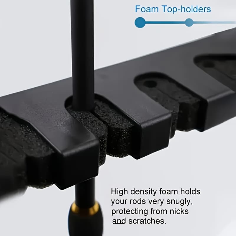 TEMU 2pcs Fishing Rod Storage Display Racks, Horizontal Wall Mounted Fishing Pole Holders, Can Store 6 Fishing Rods