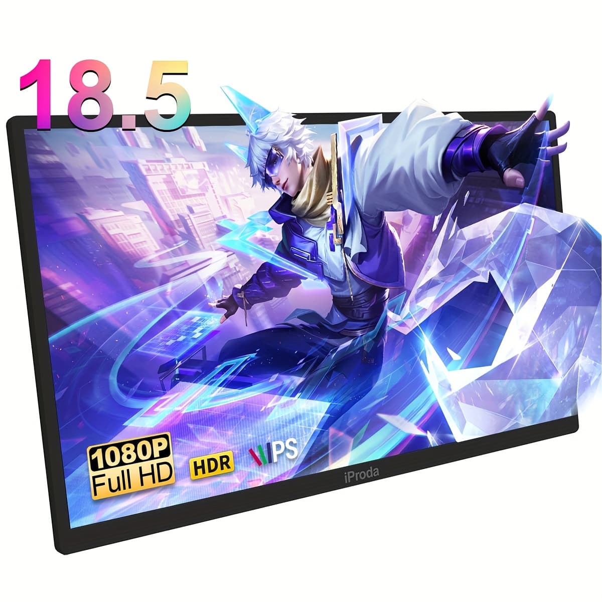 TEMU " Portable Monitor, 1080p Fhd Gaming Screen, 120hz With Dual Type-c And Speakers, Suitable For A For Smart Devices, A For Office Work, Games, And Videos