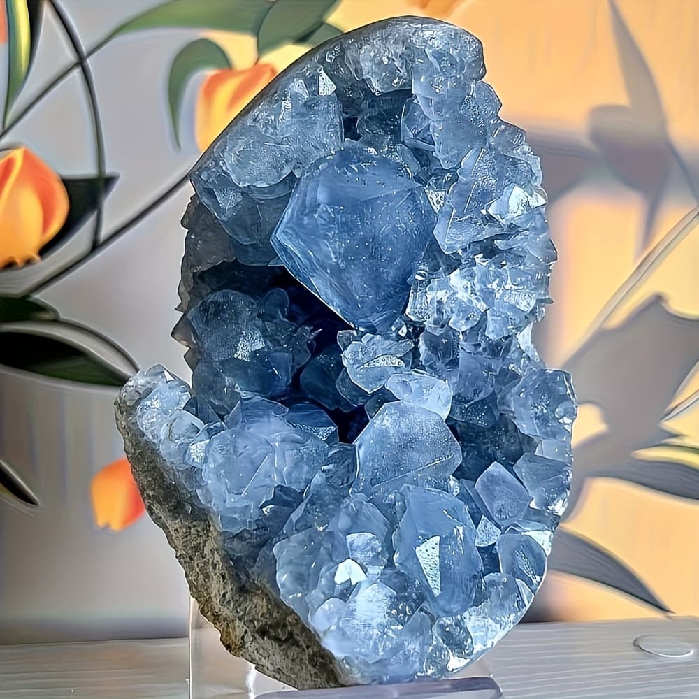TEMU 1 Large Rare Lapis Cluster, Crystal Specimen Decoration, Shiny Unique Collectibles, Unique Mineral Gift Ideas - And Office Decoration, The For Gifts And Handicrafts, Valentine's Day