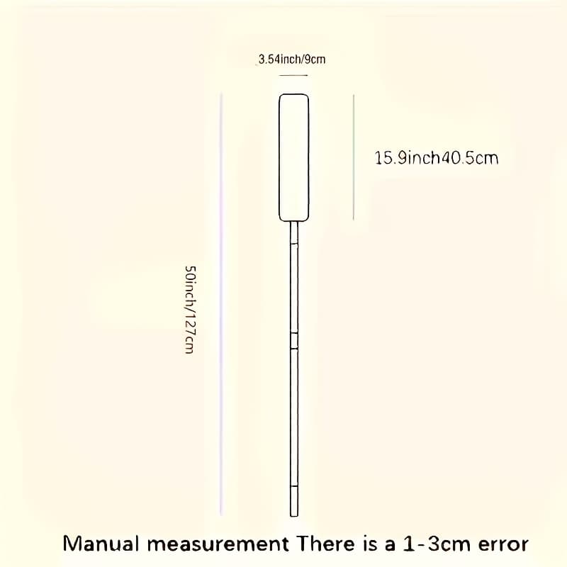 TEMU 1pc Of Flexible Multifunctional Floor And Wall Mop-long Handle, Triangular Scraper, Gray Bristles, Suitable For Wet And Dry Use-very Suitable For Hard-to-reach Areas Of Bedrooms And Living Rooms