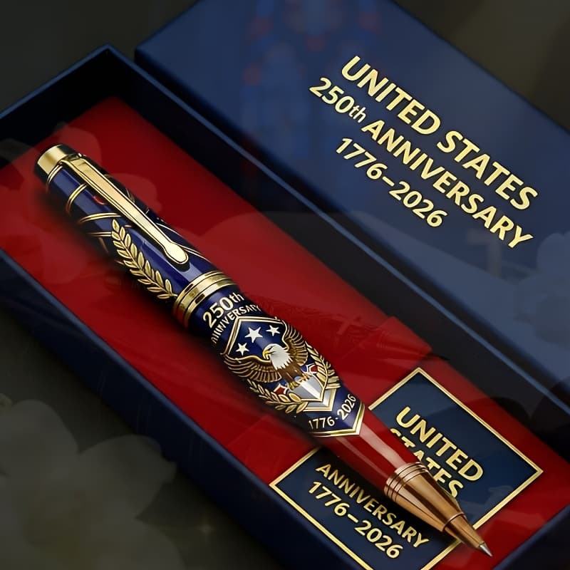 TEMU Patriot Liquid Ink Rollerball Pen,commemorative Pen For The 250th Anniversary Of The United States, 0.07 Ounces Ink, Friend Collection Gift, Colorful, Free Size