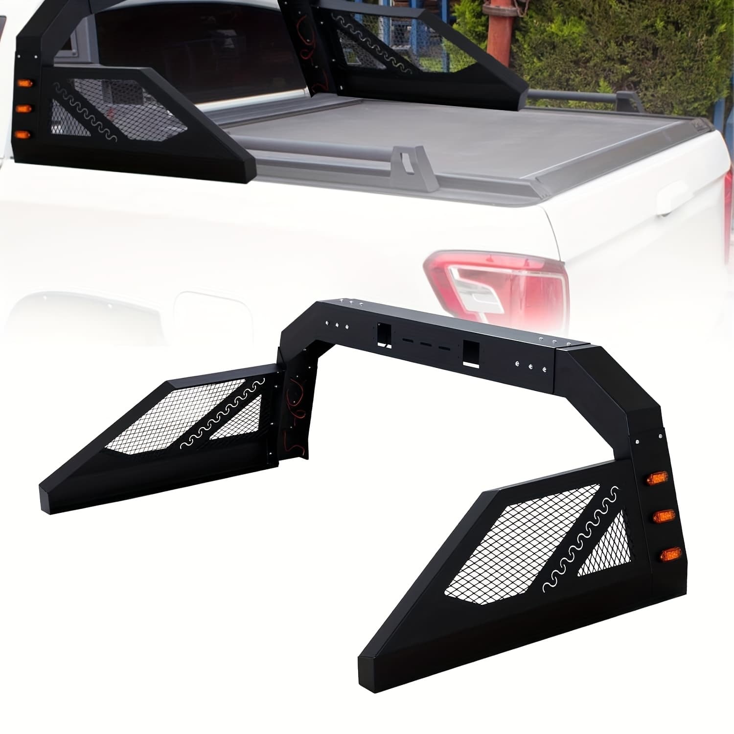 TEMU Truck Roll Bar Rack Adjustable, Universal Fit For Pickup Trucks Extendable Rack Sports Bar