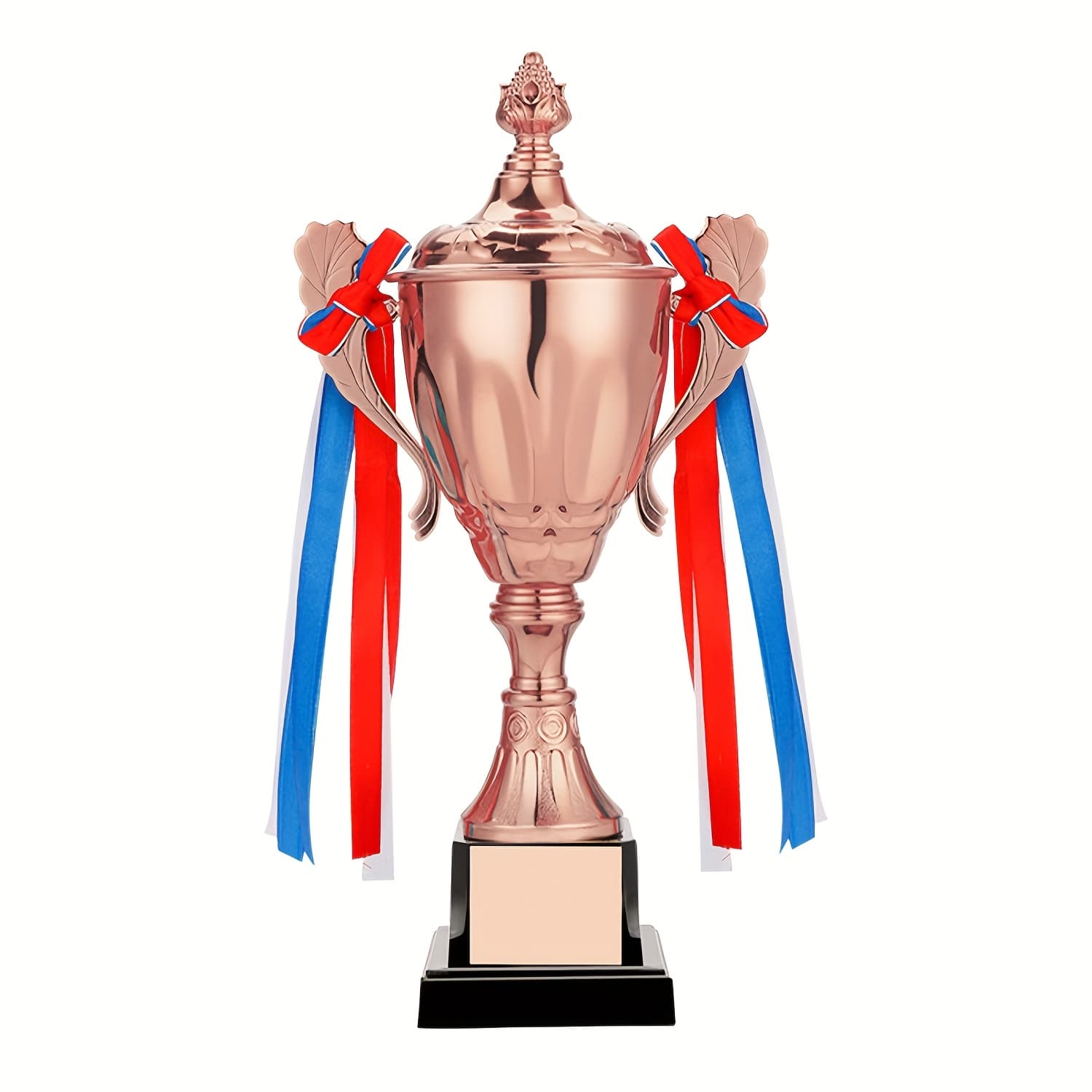 TEMU 1pc Of Personalized Custom Metal Football Basketball Badminton Trophy, Golden Silvery , Iron Abs Material, Competition Trophy, Football Tennis Event Trophy Production