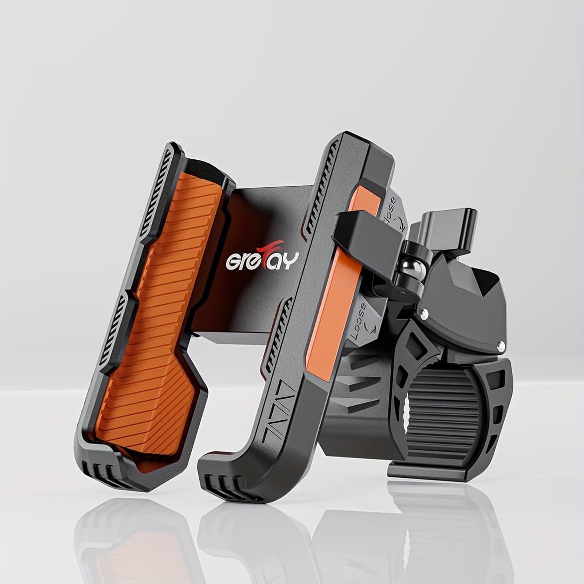 TEMU Upgraded Bicycle Phone Holder - Quick Release, 360° Rotation, Suitable For Handlebars Of 22-45mm And Smartphones Ranging From 4.5" To 7.0", Made Of Durable Plastic