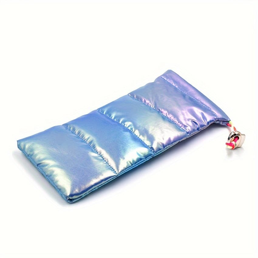 TEMU Quilted Eyeglass Case Colorful Soft Glasses Bag Down Eyewear Glasses Pouch Glasses Box With Drawstring Closure,christmas Gifts