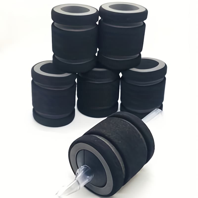 TEMU 20-pack Black Tattoo Covers - Stretchable From 1" To 1.5" With Lubricant For Reduced Vibration, Fits Most Tattoo Pens, Enhances & Control, Tattoo Grip