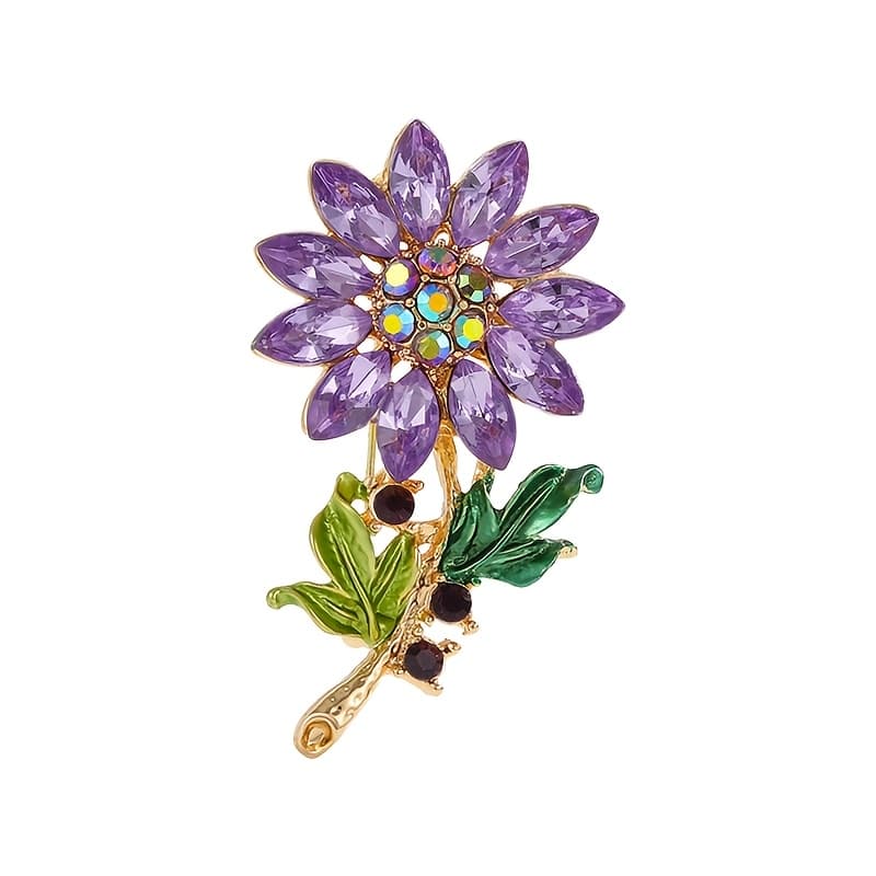 TEMU 1pc Of A Chic Alloy Flower Pin Featuring Multiple Petals For Women - Fashionable And