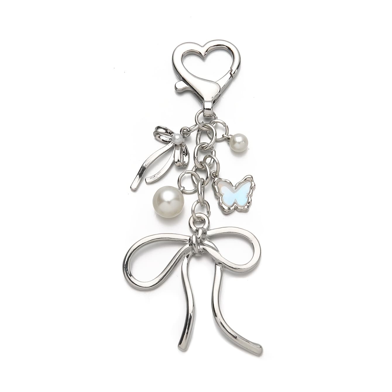 TEMU Exquisite Bow Pearl Keychain High-end Bag Pendant Versatile Small Pendant