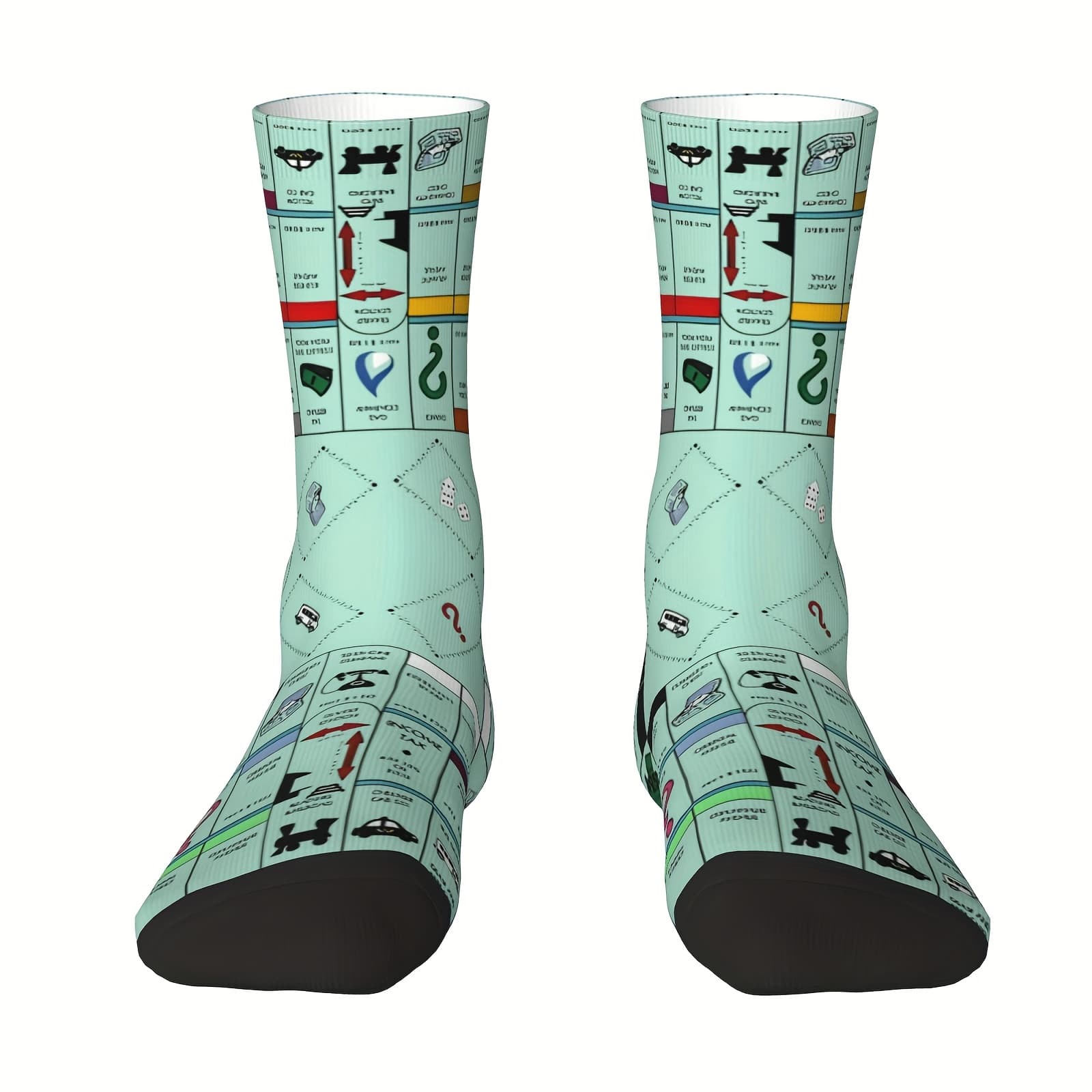 TEMU Pair Of Creative Desktop Game Interface Novelty Print Socks For Men And Women