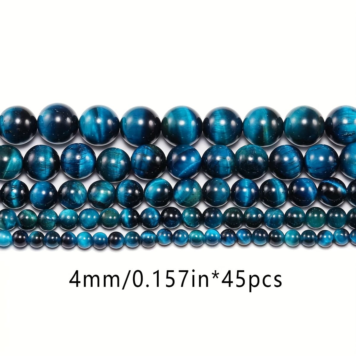 TEMU 7a Collection Grade Sky Blue Eye Stone Handmade Genuine Loose Beads Eye Stone Qingjin Eye Blue Round Beads Crystal Beads For Necklace Project Creation