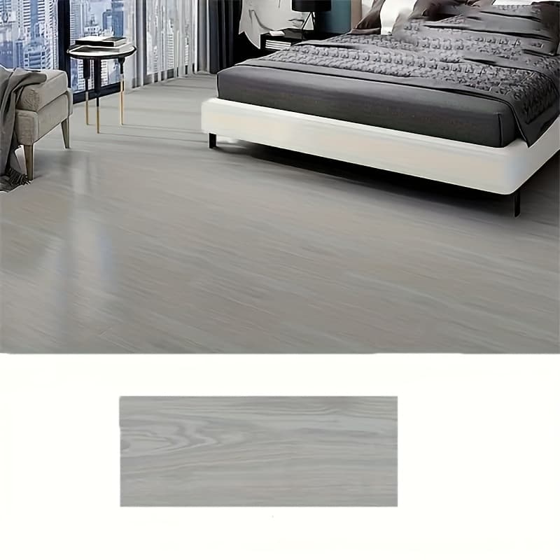 TEMU 20pcs/40pcs Realistic Wood Grain Self-adhesive Vinyl Floor Tiles - Waterproof, Non-slip, Easy-to-tear Design, Self-adhesive Backing, Suitable For Durable Flooring In Kitchens, Bathrooms, Bedrooms