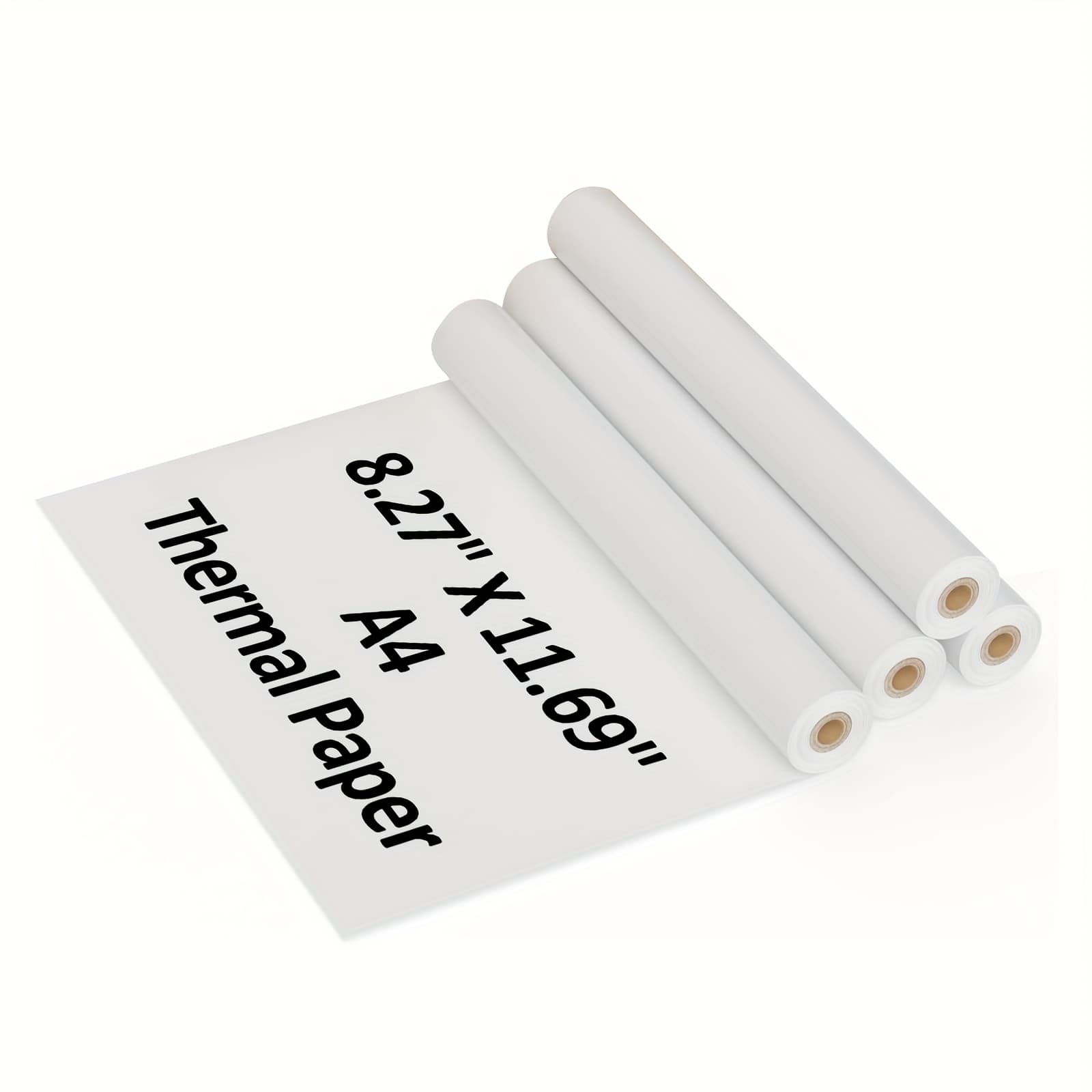 TEMU A4 Thermal Printer Paper 4 Roll, 8.3 Inches Wide Compatible With A40, M08f, Mt810 And Other Portable Thermal Printers
