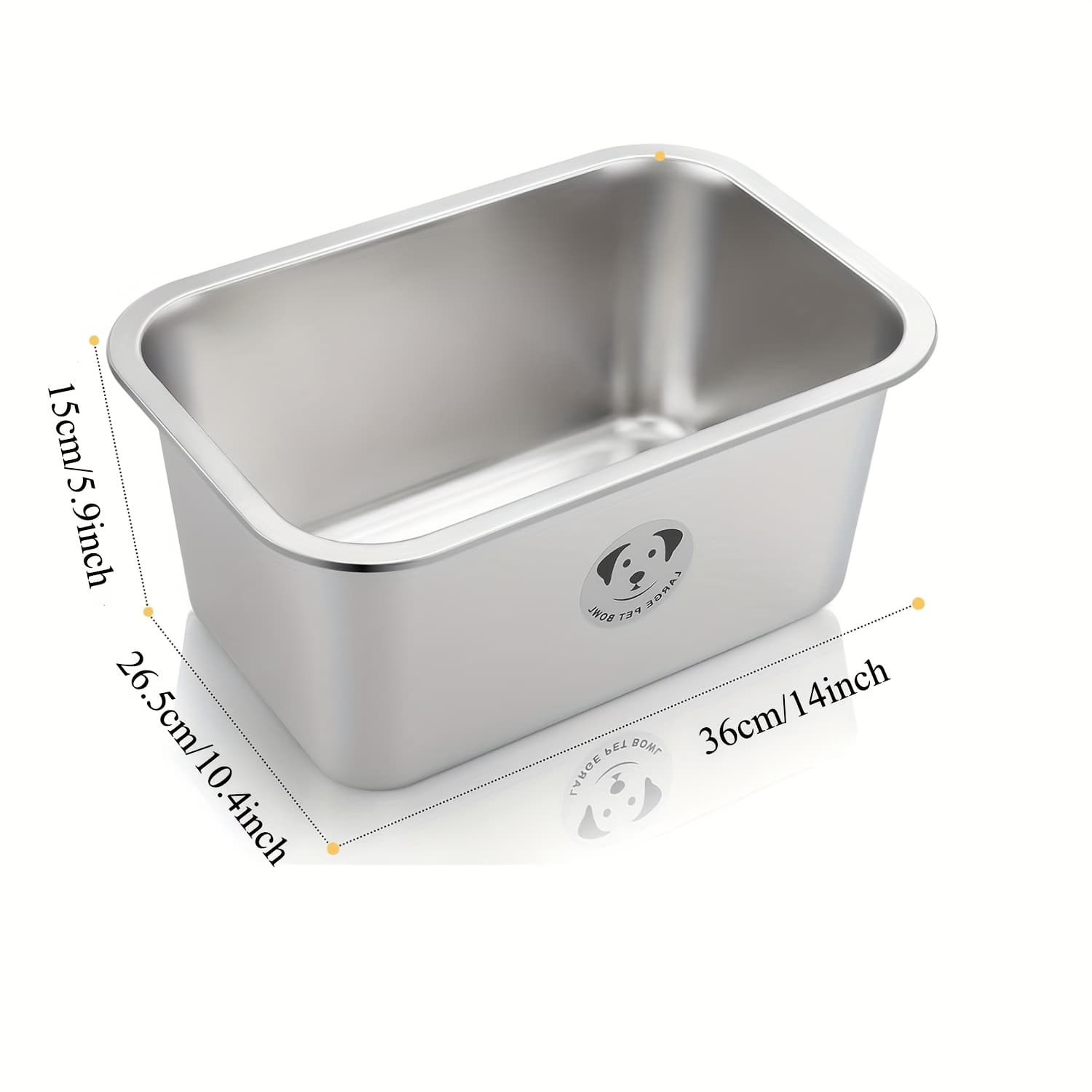 TEMU Stainless Bowl For Large Dogs, High Capacity Metal Dog Food Bowl, Large Dog Food And Large Water Bowl,