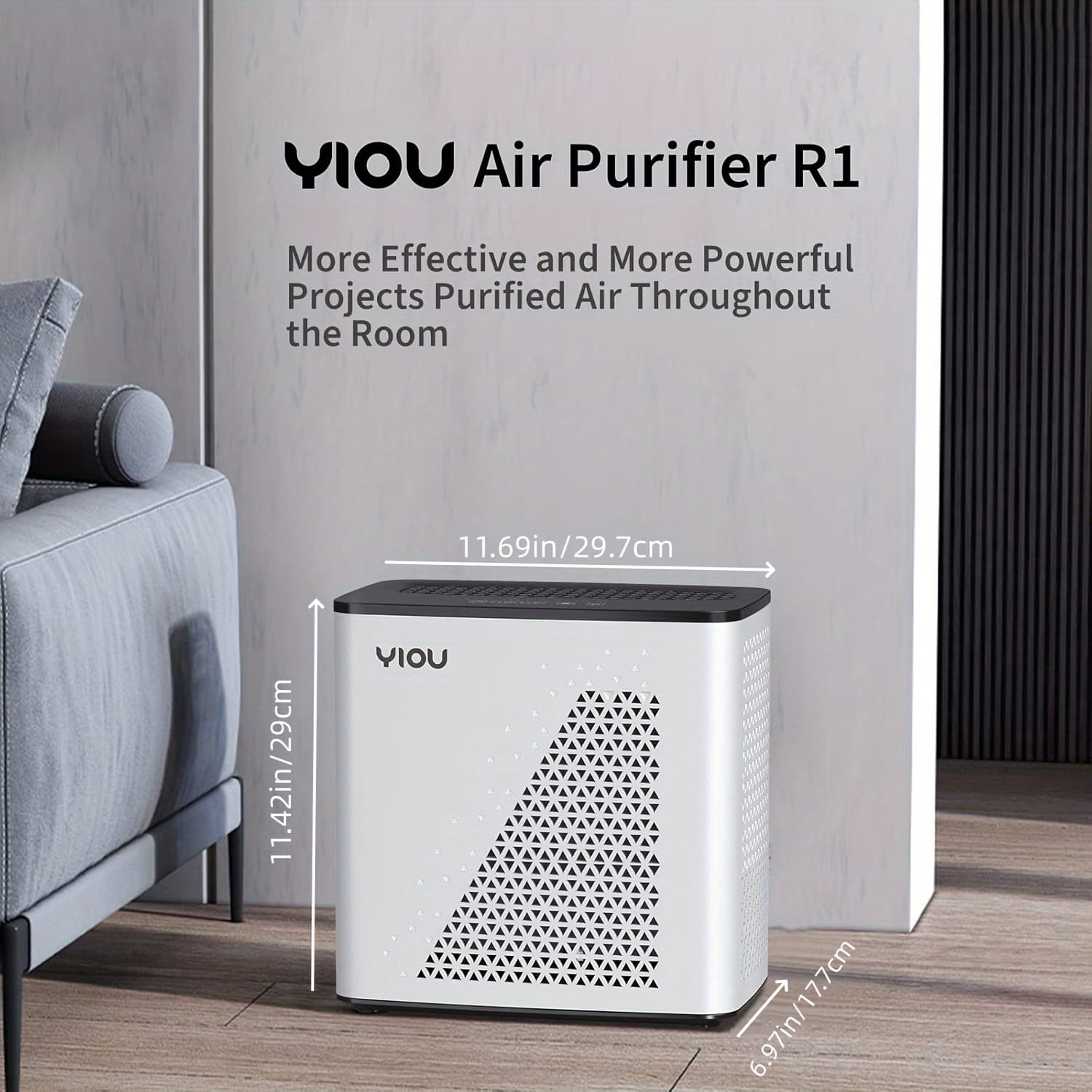TEMU Large Room For Up To 1295 Ft², Quiet Air Cleaner, Advanced Pm 2.5 Display, Auto Mode, Timer, Hepa H13 Filter Smoke, Pollen, Pet Dander, Allergies, Perfect For Bedroom, Living Room, And Office