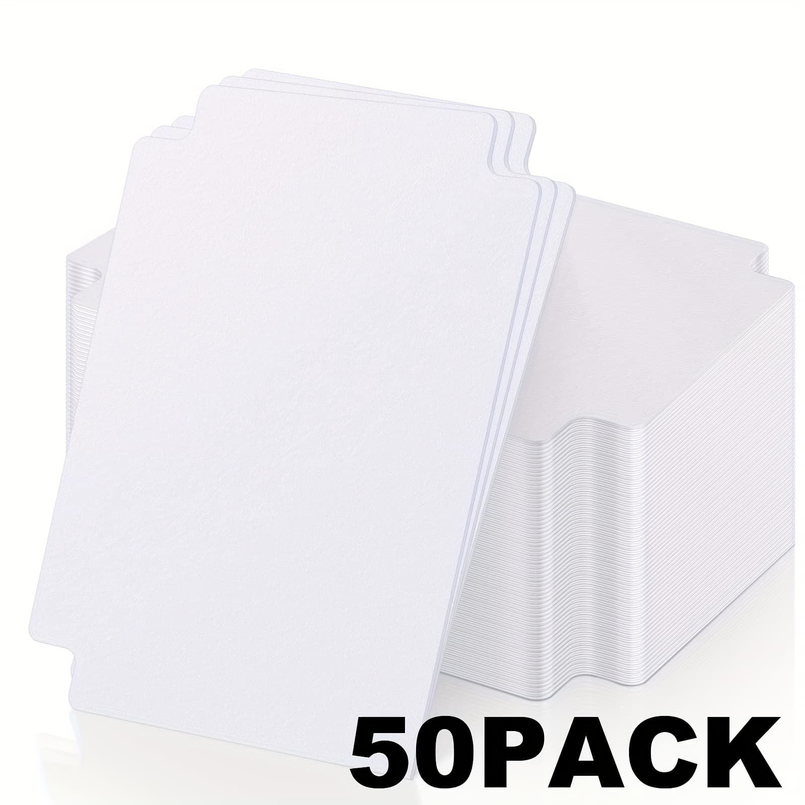 TEMU 50pcs Trading Card Dividers Card Sorting Tray White Card Separators With Tabs Blank Card Box Card Divider Cards For Sports Games, 2.71 X 3.8 Inches Fit For Tcg For Sports Cards