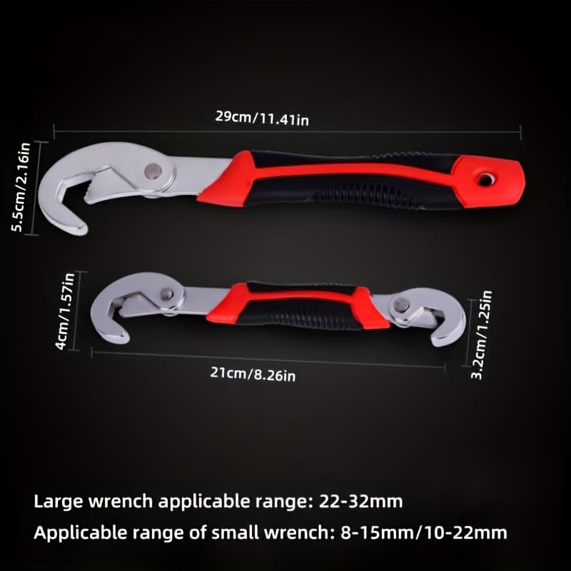 TEMU 2pcs Universal Wrench Set, Multi-functional Portable Wrench, Universal And Grip Wrench, Wrench, Pipe Wrench, Adjustable Wrench
