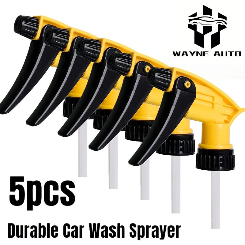 TEMU [durable Car Wash Sprayer] 5pcs Acid And Resistant Plastic Car Wash Nozzle Sprayer | Durable, For Automotive Cleaning Maintenance, Home Garden Use