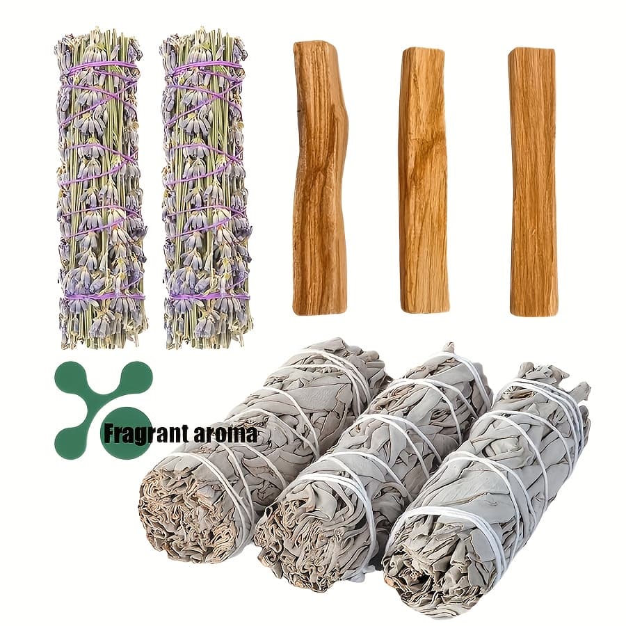 TEMU 1 Set Of 3pcs Aromatherapy Sticks, 2pcs Lavender Sticks And 3pcs Peruvian Wood Combination Gift Box Set, Home Decoration, Party Decoration, For Cleaning House And Meditation, Gift Present