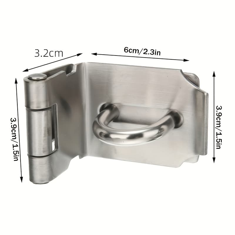 TEMU 1 Set Of 90-degree Lock, Reinforced Door Latch, Stainless Steel , Stainless Steel Right-, Anti-theft Reinforced Latch
