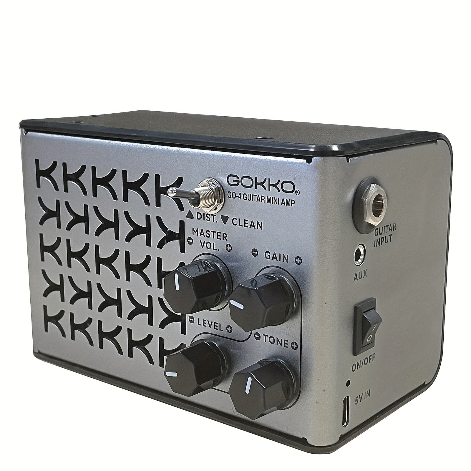 TEMU Gokko Portable Guitar Amplifier - Compact Practice Amp With Aux Input, Rechargeable Battery, And Distortion Switch