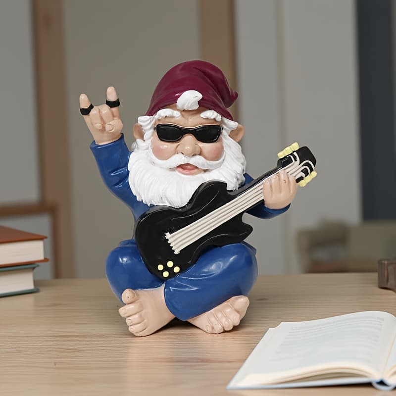 TEMU 1 Hand-painted Gnome Statue Designed To Rock, Perfect For Indoor And Outdoor Decoration. 3d Garden Gnomes Make A Unique Gift For Or Birthdays