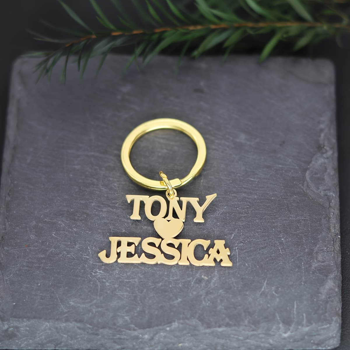 TEMU Custom Key Chains, Personalized Stainless Key Chain, Couple Laser Engraved Nameplate Letter Key Chain Lover Gift, Best For Christmas, Perfect For Thanksgiving