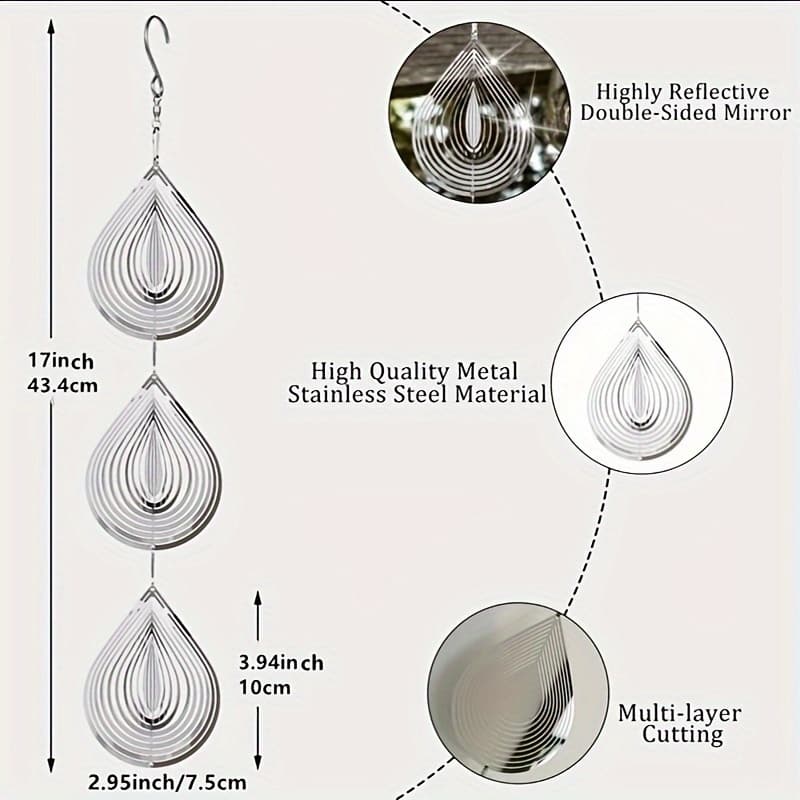 TEMU Rotating Bird Repellent Outdoor Garden Hanging Ornament