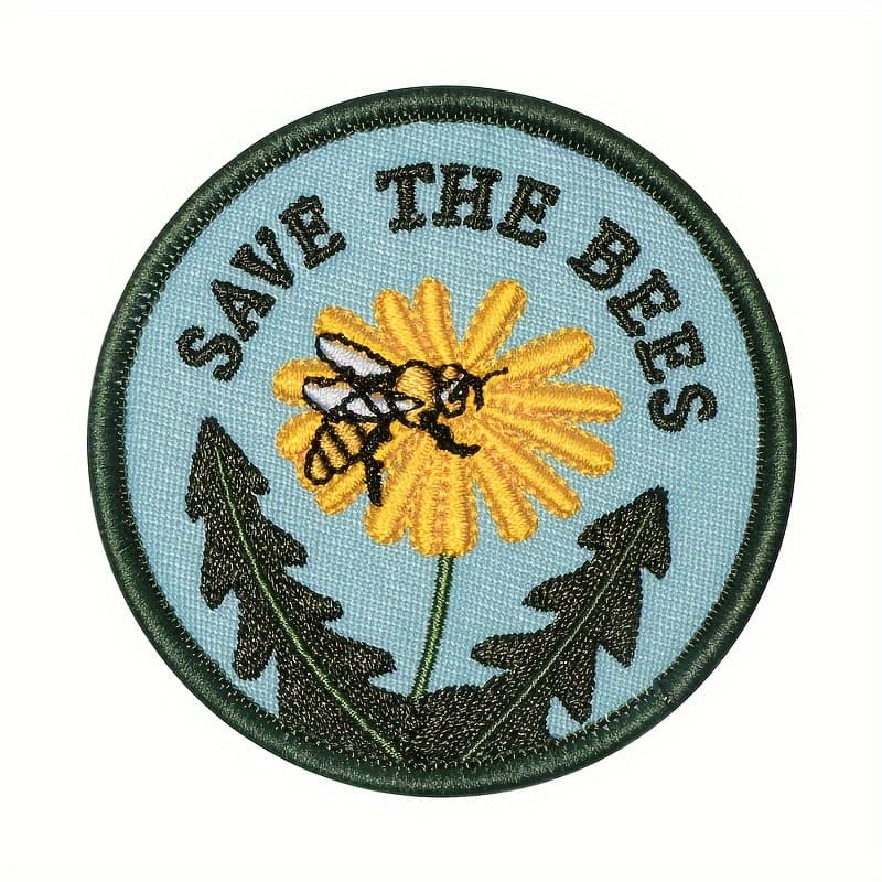 TEMU 1pc Embroidered Patch, Mixed Color, Iron-on/sew-on Applique For Clothing, Bags, Hats, , Bees For Crafts