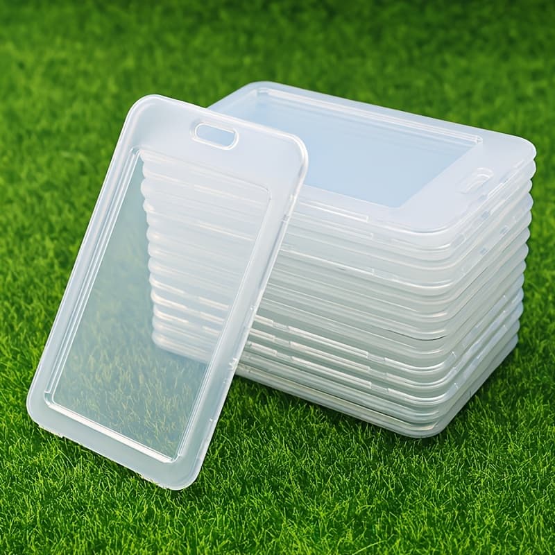 TEMU 2d 15 Transparent Flip- Card And Meal Card Holders For Badges And Other Small Cards (without Lanyard)