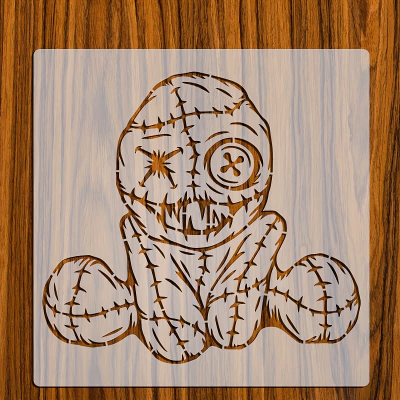 TEMU 1 Cute Doll Reusable Painting Stencil, Suitable For Pillows, Drawing Paper, Clothes, Mesh, And More