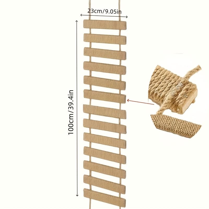 TEMU Hemp Rope Lengths Of 100cm/50cm/35cm And Solid Wood Options Of 100cm/50cm/35cm (without Hemp Rope) For A Sisal Cat Climbing Frame - An Indoor Ladder For Cats Made Of Durable Sisal