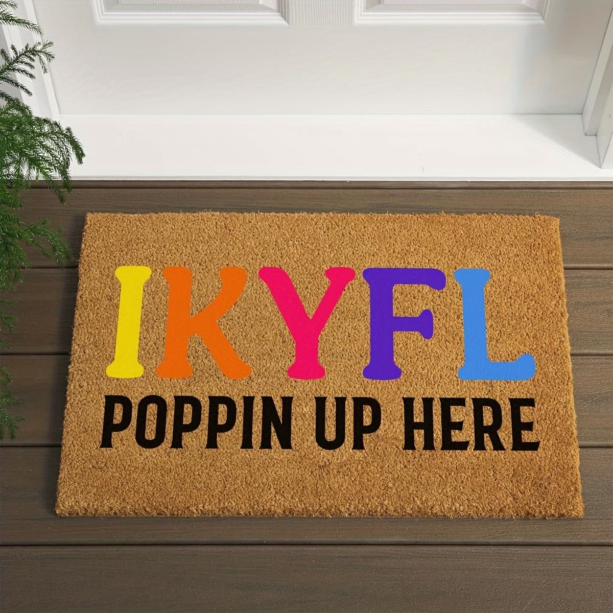TEMU Funny Doormat Ikyfl Welcome Front Porch For The Entrance Way Mat Outdoor With Heavy-duty Non Slip Doormat