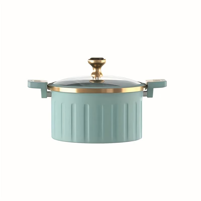 TEMU Enamel Cooking Pot, Large-capacity Double-handled Stew Pot, Multifunctional Home Pot, Suitable For Large Such As Labor Day, Christmas, And Other Celebrations.