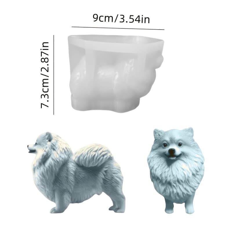 TEMU Handmade Candle Silicone Mold Cute Sitting Cat Mold 3 Dimensional Standing Dog Silicone Mold Candle Mold Statue Handmade Model Decoration