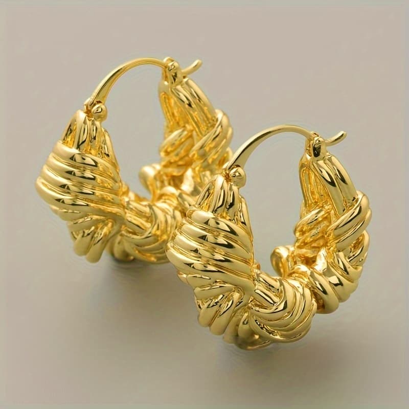 TEMU Of Women's Fashion Hoop Earrings Middle Style Party Jewelry