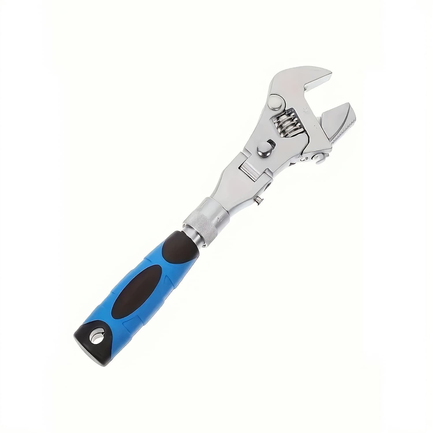 TEMU Adjustable Wrench With Ratcheting Crescent Wide Jaw, Inches, Telescopic Extension Handle And 180-degree Rotating Head, Suitable For Home Garage And Workshop