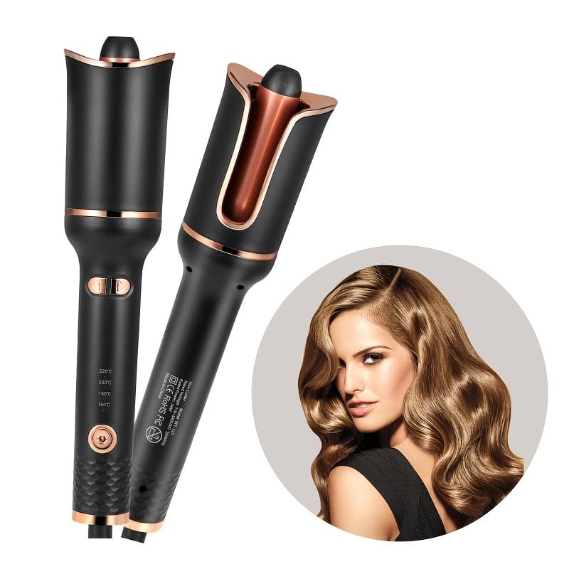TEMU Hair Curler, Curling Wand, Curling Tongs, Curling Iron With 360° Rotating, 4-speed Adjustable Temperature Curling Wand, Fast Heating Ceramic , Dual Curlers