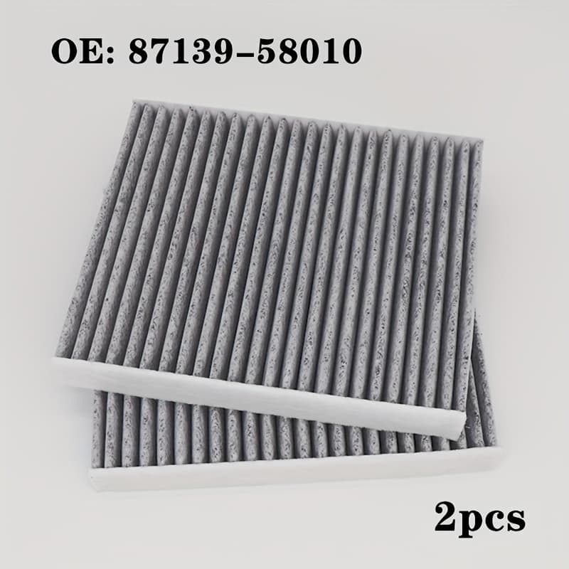 TEMU (2pcs) Activated Carbon Cabin Air Filter For, For Corolla, For, For Hilux, For, For Rav 4v, For Es, For Rx, For Ux, Replacement 87139-(58010/28020/48050/0k070/f4020/yzz33/yzz34/0e040)