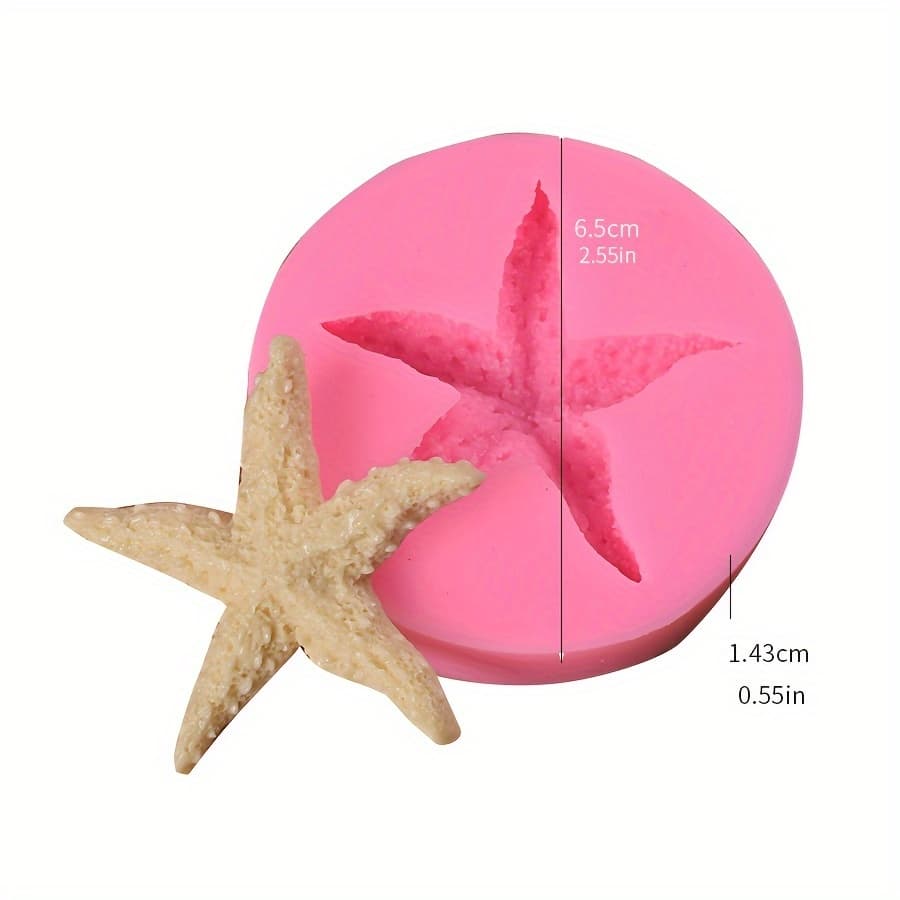 TEMU 1pc, Starfish Decorated With Silicone Mold Dried Plaster Mold