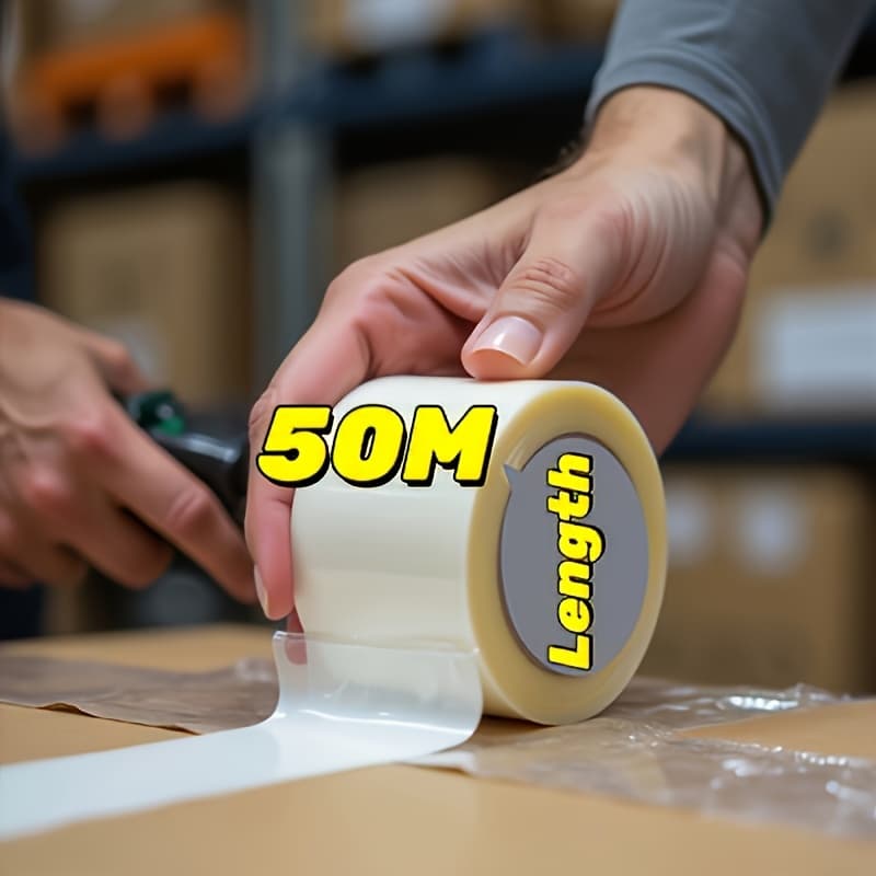 TEMU 50 Meters Of Heavy-duty White Duct Tape (5 Cm Wide) - Waterproof High-strength Adhesive, Suitable For Home Decoration, Flooring Installation, And Pipe Sealing | Strong , Durability