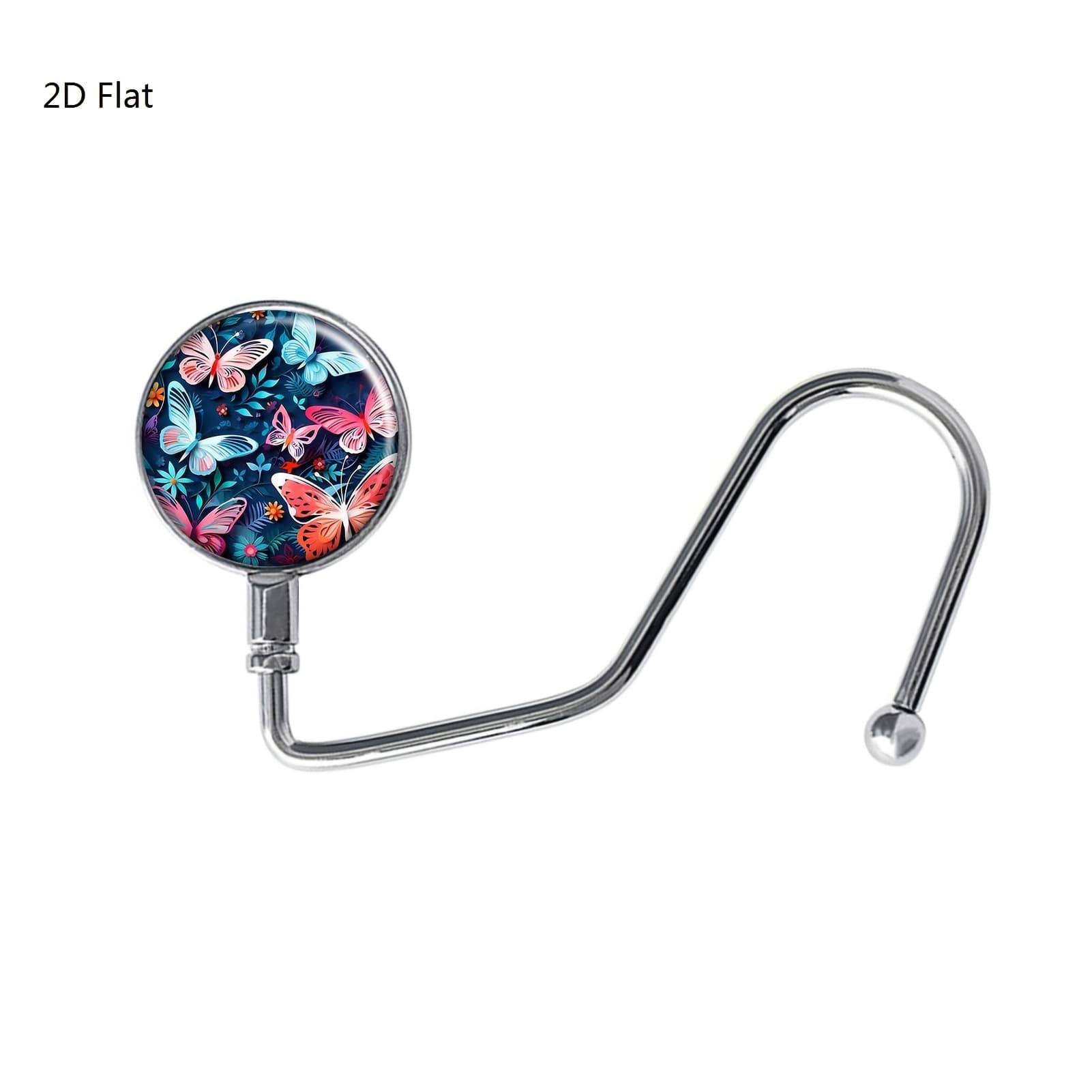 TEMU 2d Flat, 2d Flat Purse Hook Hanger, Purse Table Hook Holder Bag Hanger, Handbag Storage Decor Table Hook For Women,unique Gift,flower , 2d Flat