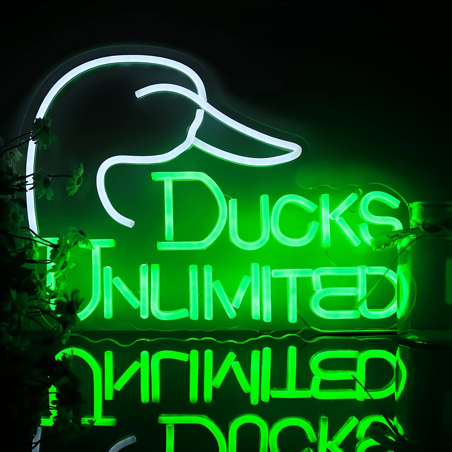 TEMU Infinite Duck Themed Led Neon Sign - Multicolor Duck-shaped Wall Suitable For Game Rooms, Bars, Cave Decor, Plastic Duck For, Parties & Birthday Gifts, -controlled (no)