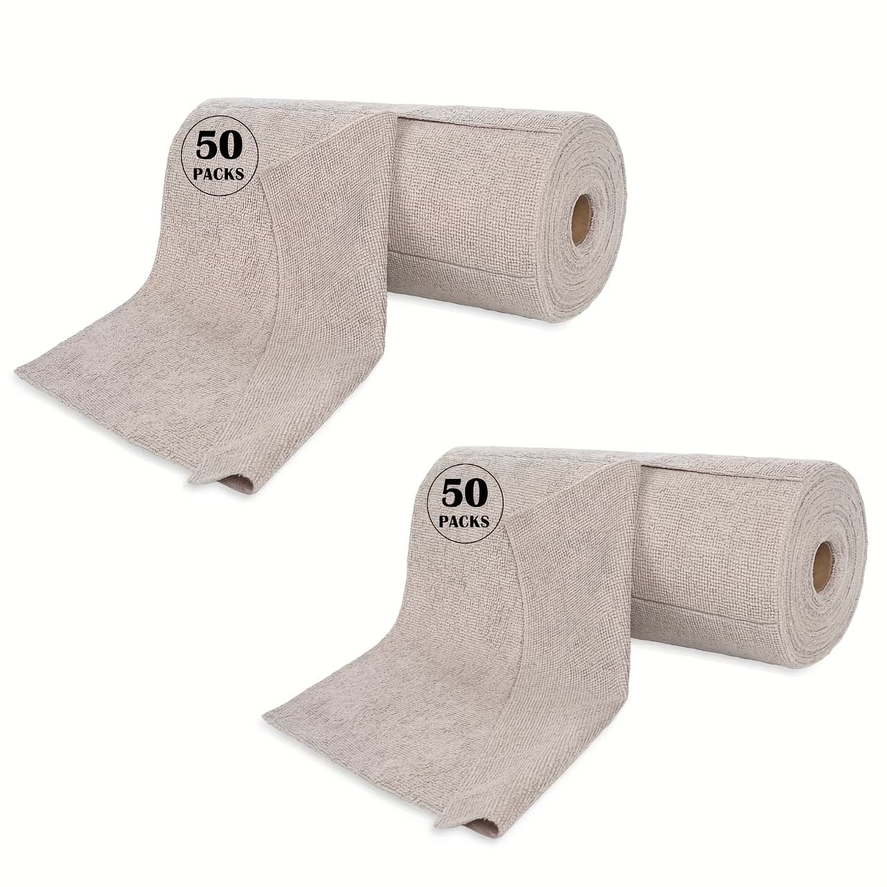 TEMU 100pcs Reusable Cleaning Cloths Microfiber Towel Washable Tear Away Cleaning Towels Roll 12× 12 Absorbent Rags Drying Dishcloths For Bathroom Kitchen House Car