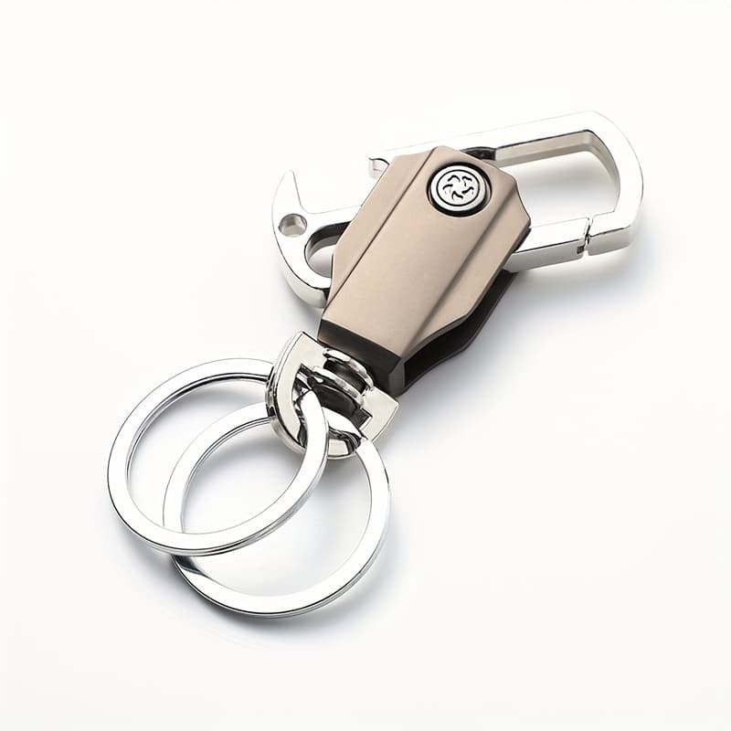 TEMU Stainless Steel Clasp Key Chain, With, Durable Key Ring Suitable For Men And Women, Folding Design, Waist Trailer Key Bracket Accessory