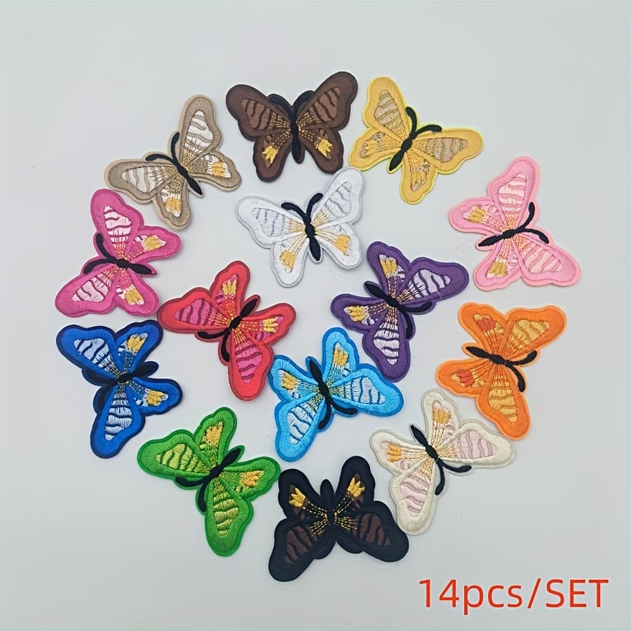TEMU 14pcs/set-6.7cm Applique Patches- Iron-on Patches For Clothes-must-have Patches For Clothing-stylish Embroiderypatches: A Fashionable Way To To Your Outfits